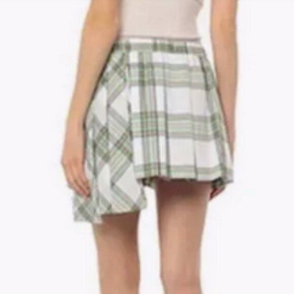 N21 tartan Mini skirt green and white size 8 - Picture 4 of 5
